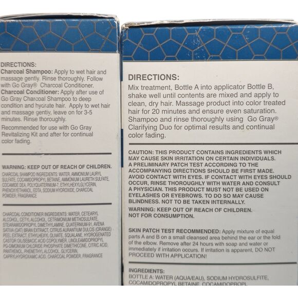Combo Go Gray Remove and Fade Treatment Hair Color Remover Shampoo Conditioner - Picture 8 of 9
